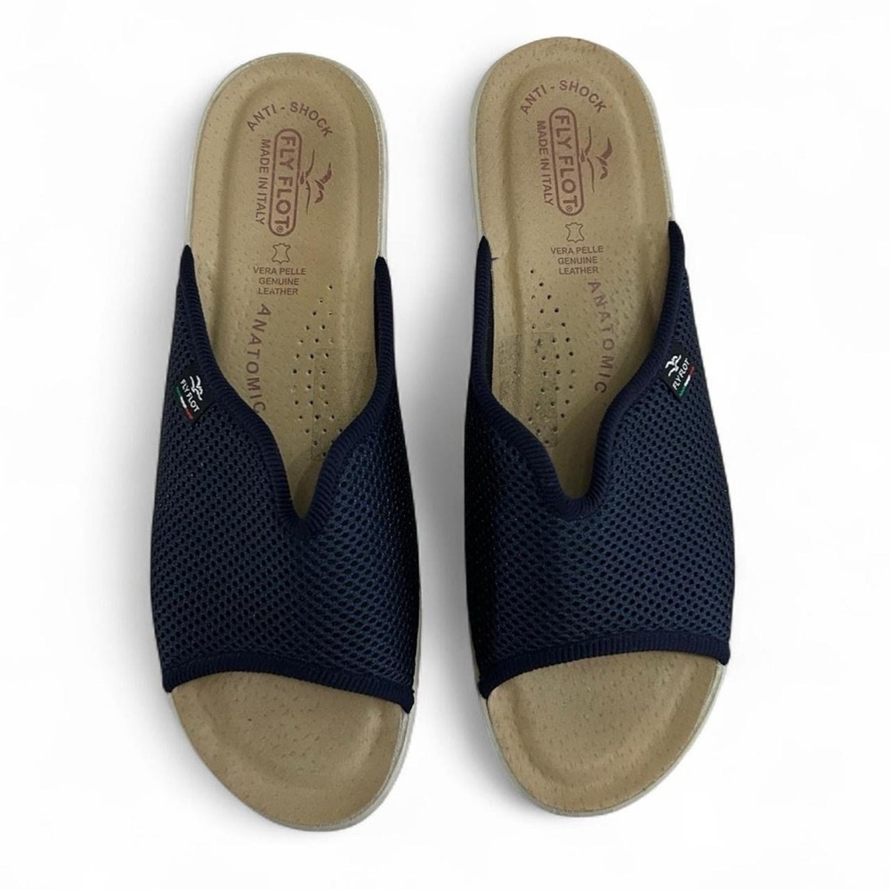 Fly Flot Navy Comfort Slide Sandals for Women